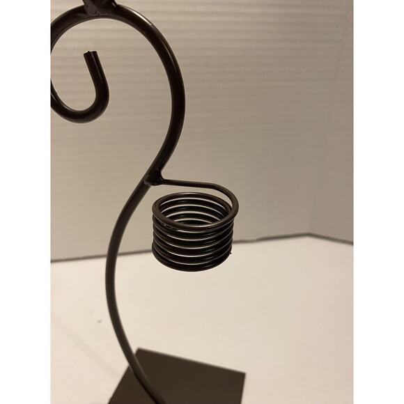 Black Metal Bird Bud Vase Holder Decorative Accent, Industrial Bird Decor - Picture 3 of 4